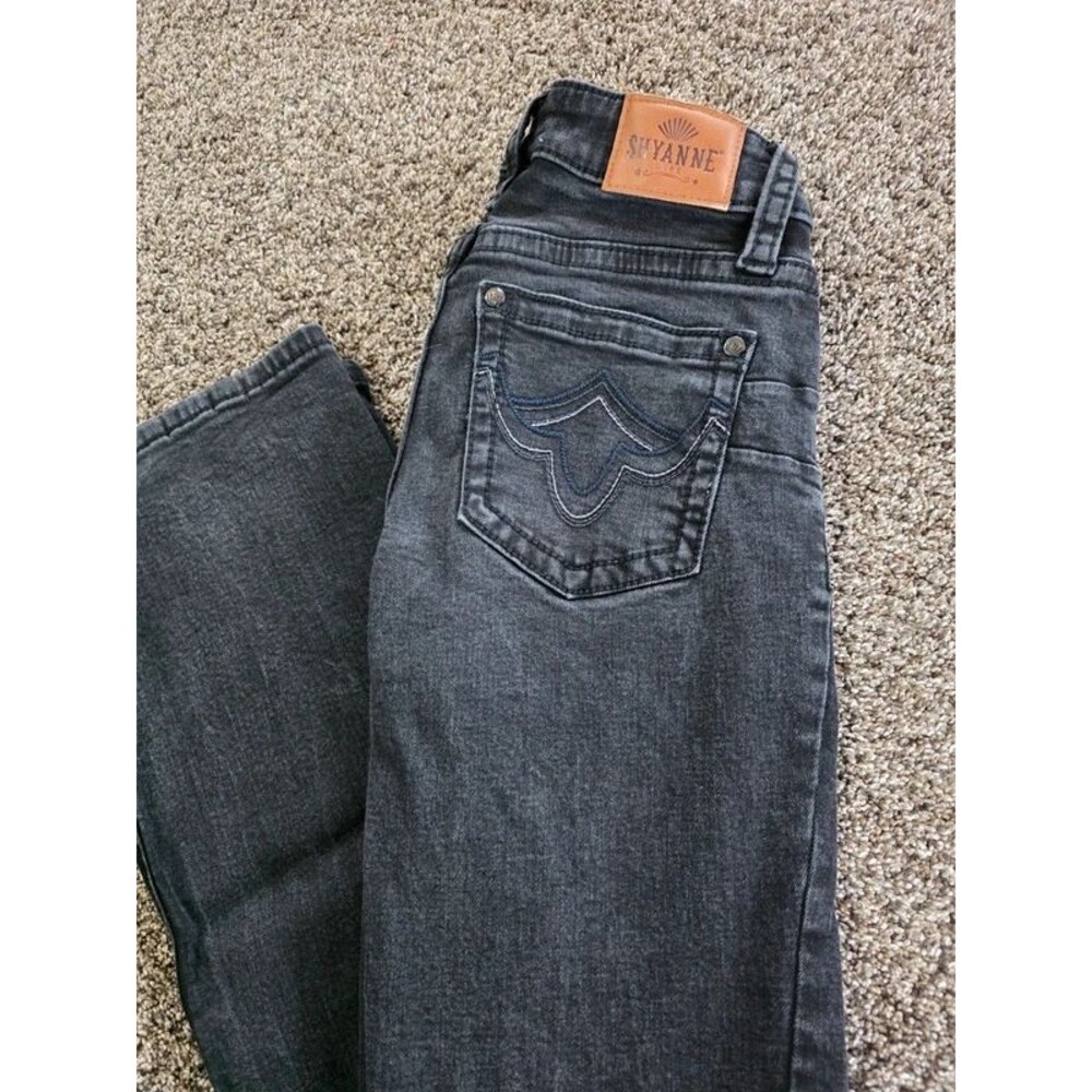 Shyanne Riding Bootcut Jeans Womens Size 27 Black Faded Stretch Denim Western EU